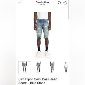 Smoke Rise Blue Stone jorts 42”